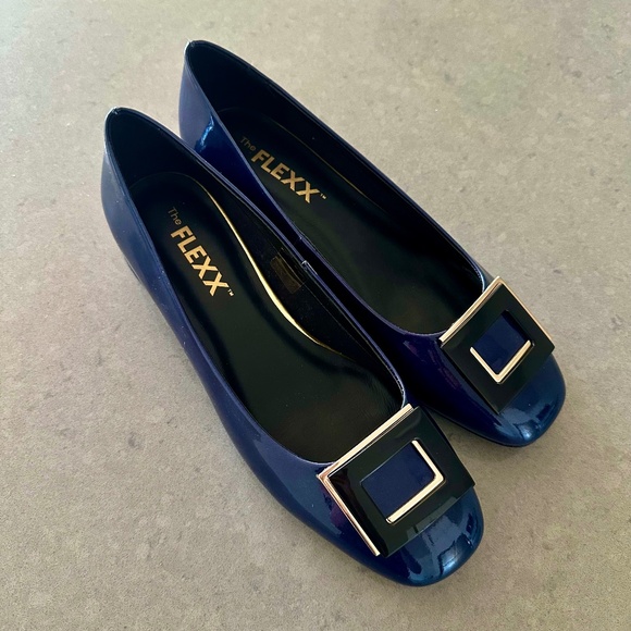 THE FLEXX Leather Slide On Ballet Flats [NEW] - BLUE - Size 38 | US 7 - Picture 2 of 5